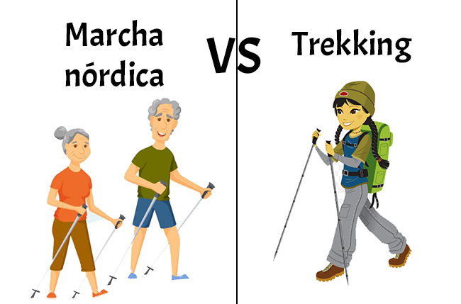 marcha nordica vs trekking
